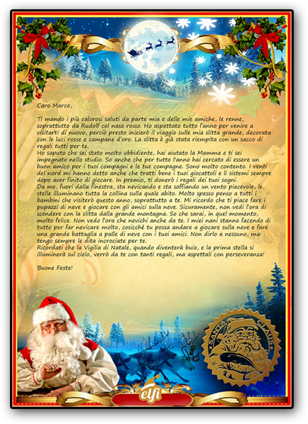 la lettera di Babbo Natale